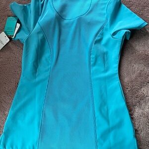 3 scrub tops Cherokee & sketchers scrub tops Cool ocean blue and Multicolor dogs